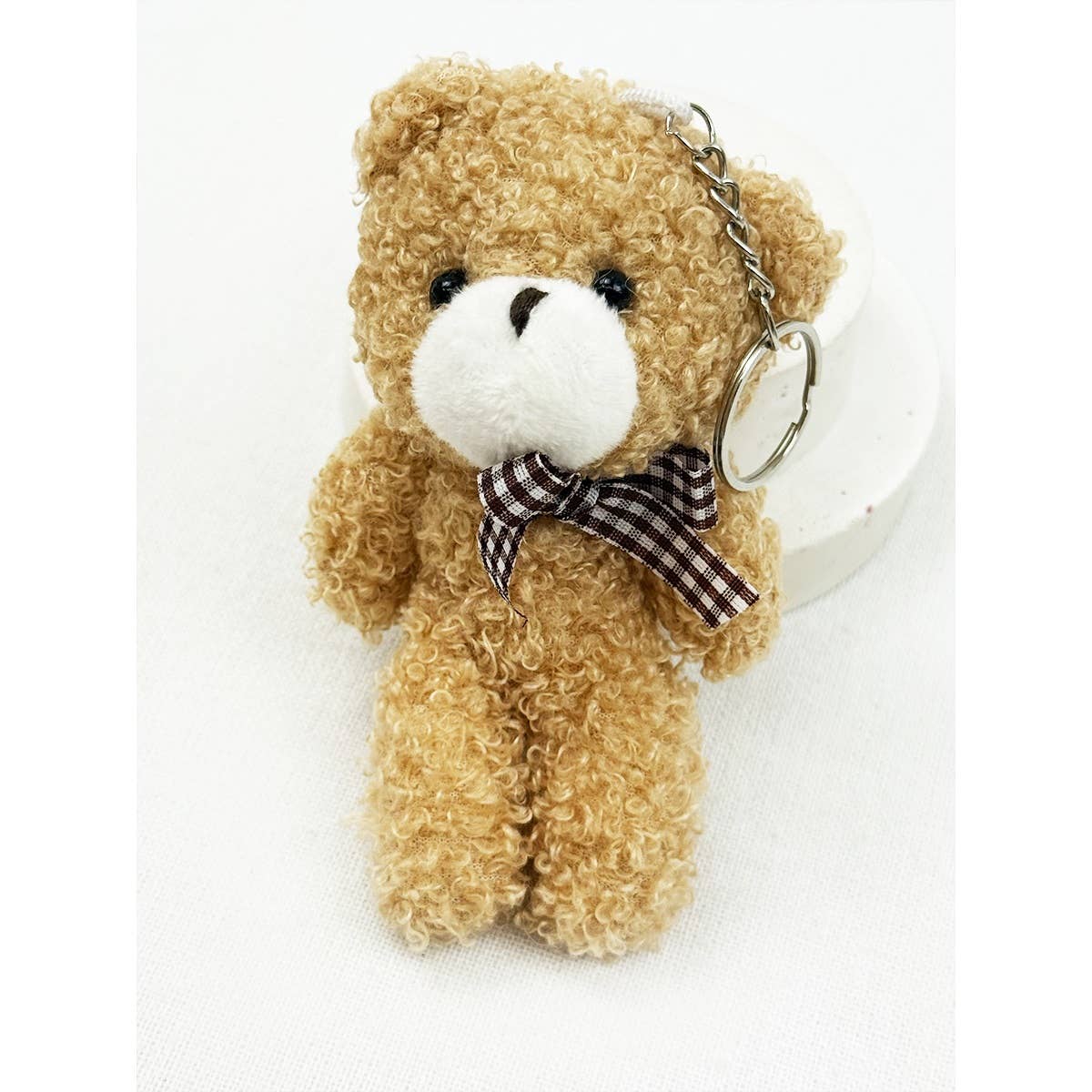 Plush Bear Charm Keychain