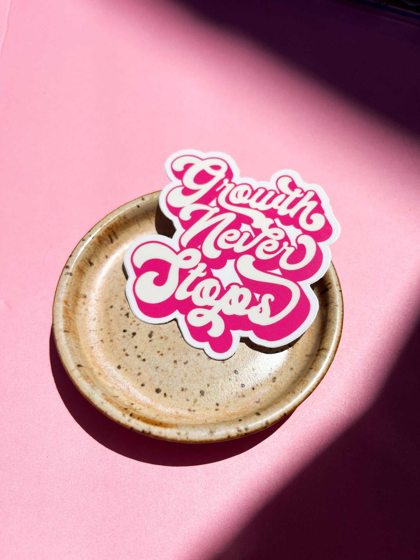 Growth Never Stops Sticker