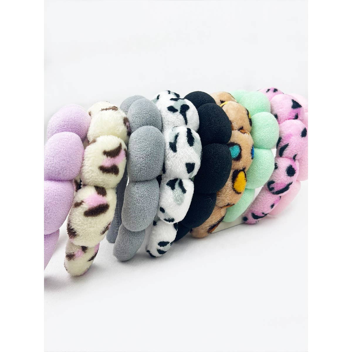 Leopard and Solid Mix Spa Headband
