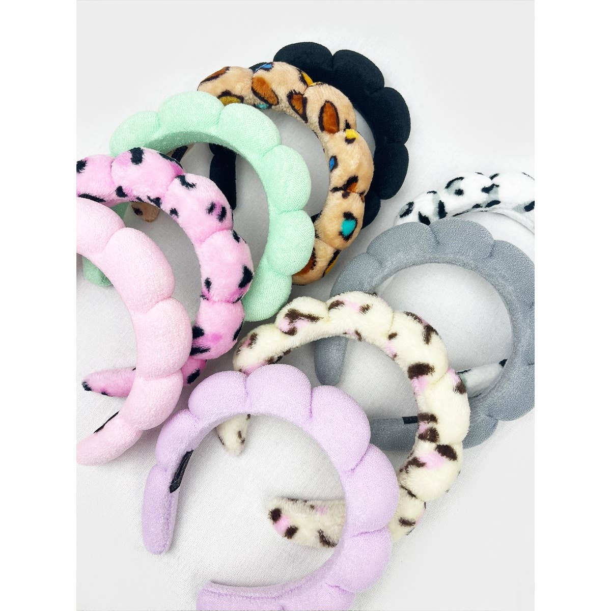 Leopard and Solid Mix Spa Headband