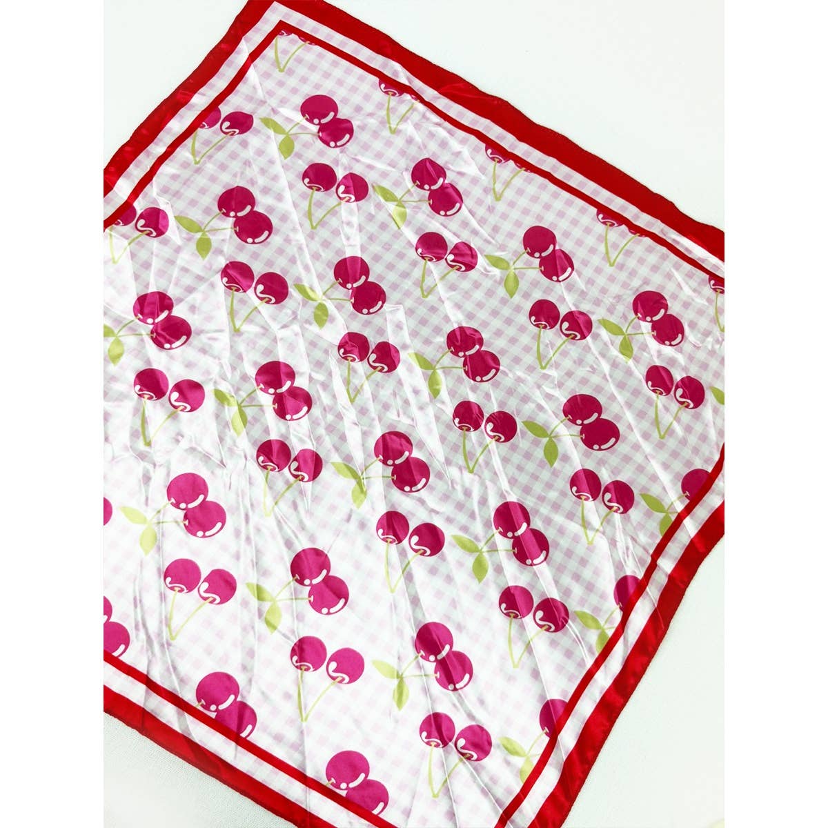 Fruit Print Satin Scarf