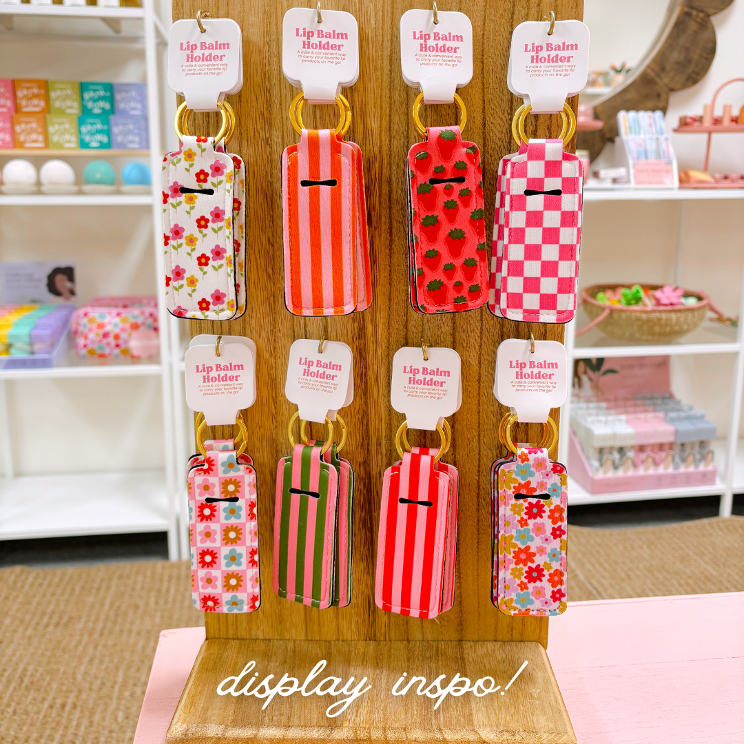 Lip Balm Keychain Holder - Mod Floral