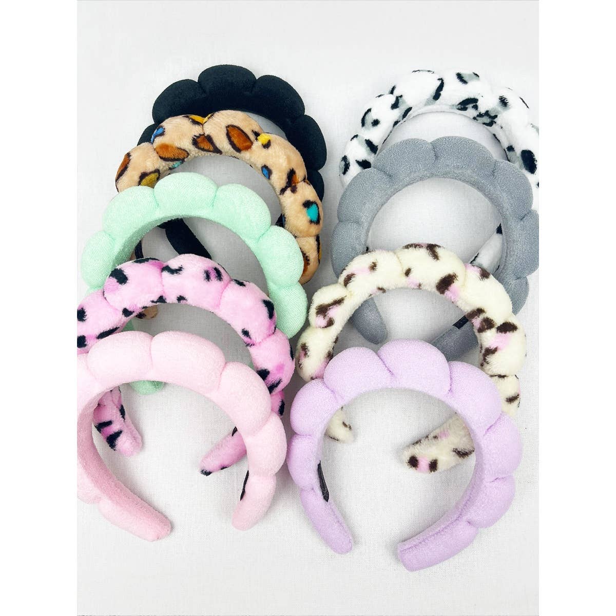 Leopard and Solid Mix Spa Headband