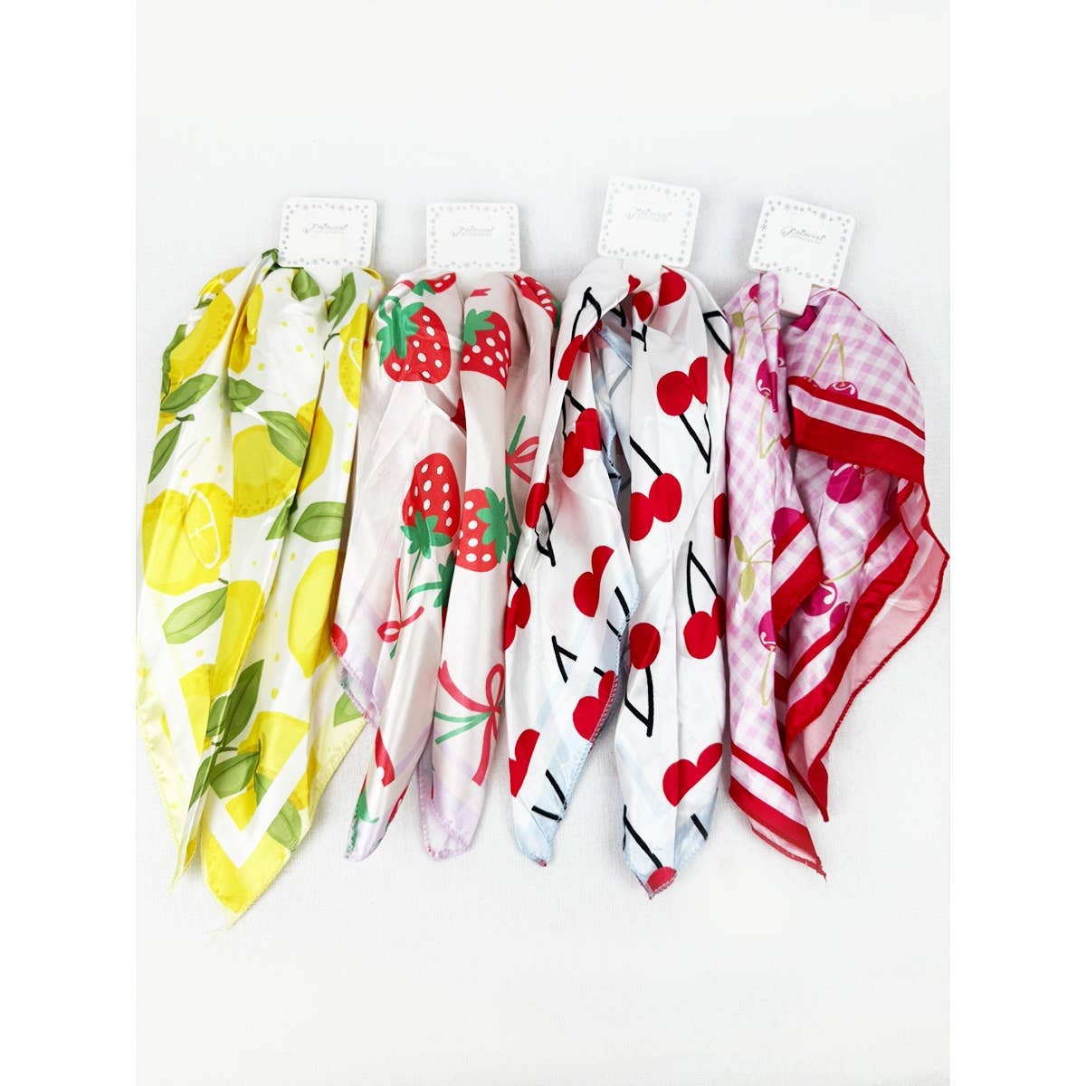 Fruit Print Satin Scarf