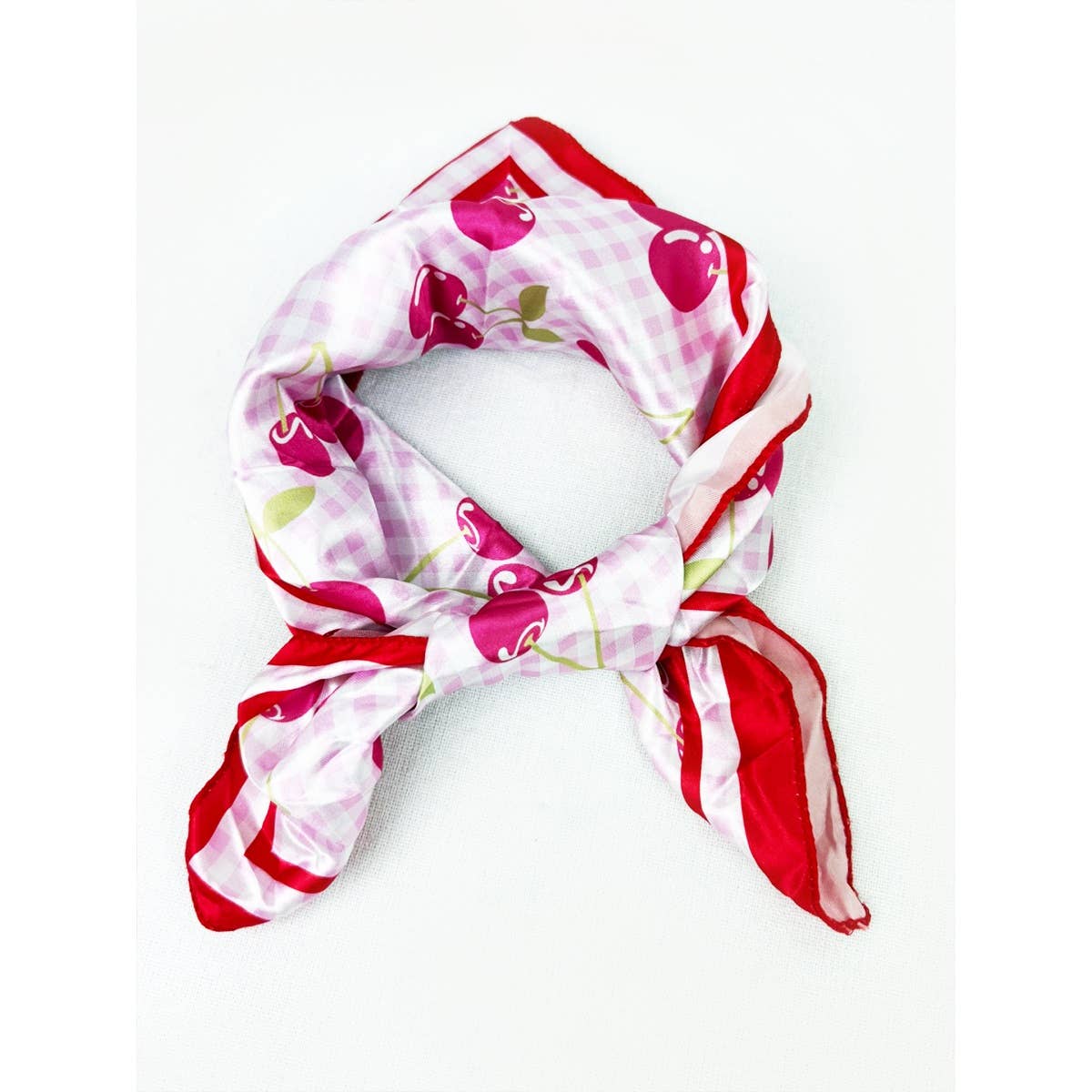 Fruit Print Satin Scarf