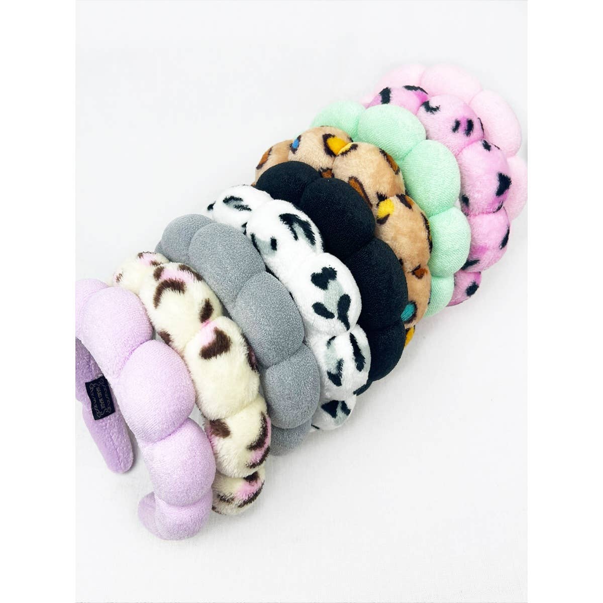 Leopard and Solid Mix Spa Headband