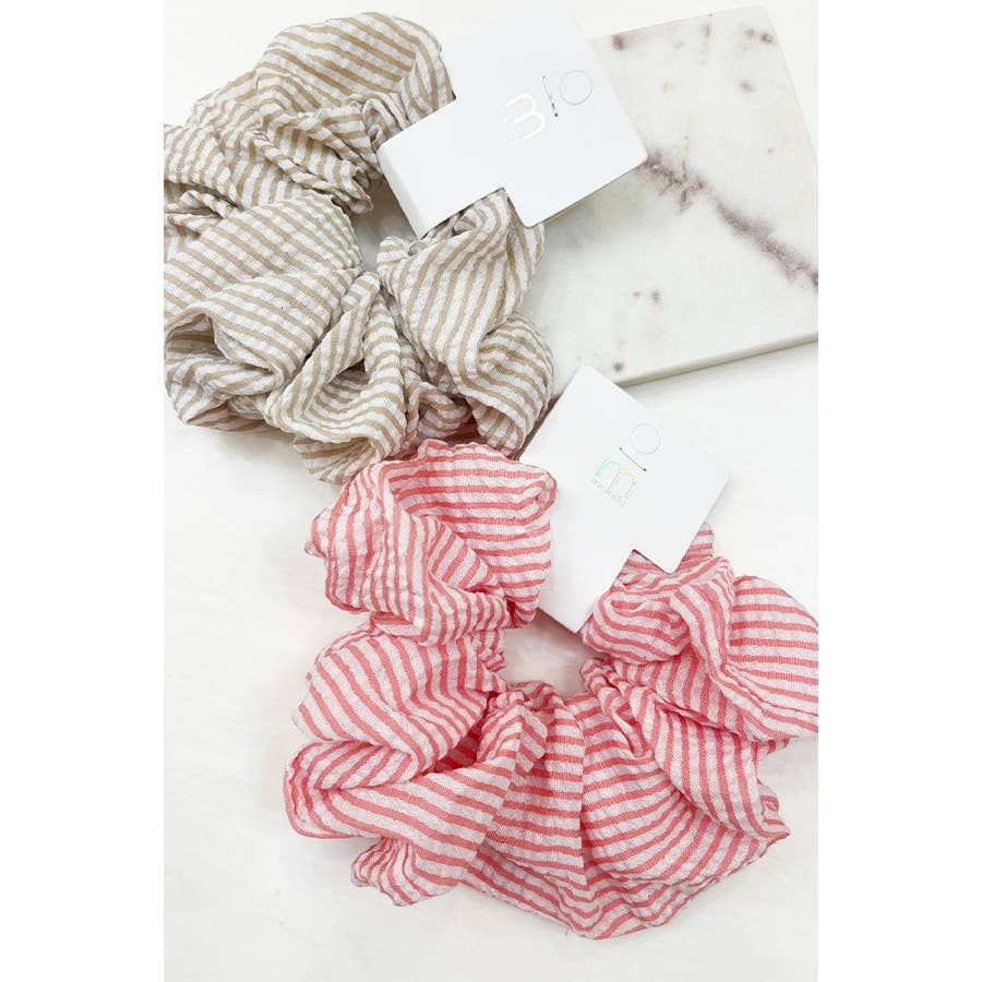 Stripe Pattern Large Scrunchie