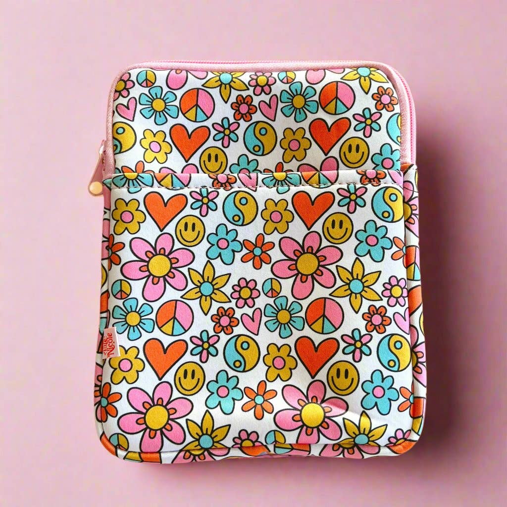 E-reader / Tablet Sleeve / Case / Book Sleeve - Funky Floral