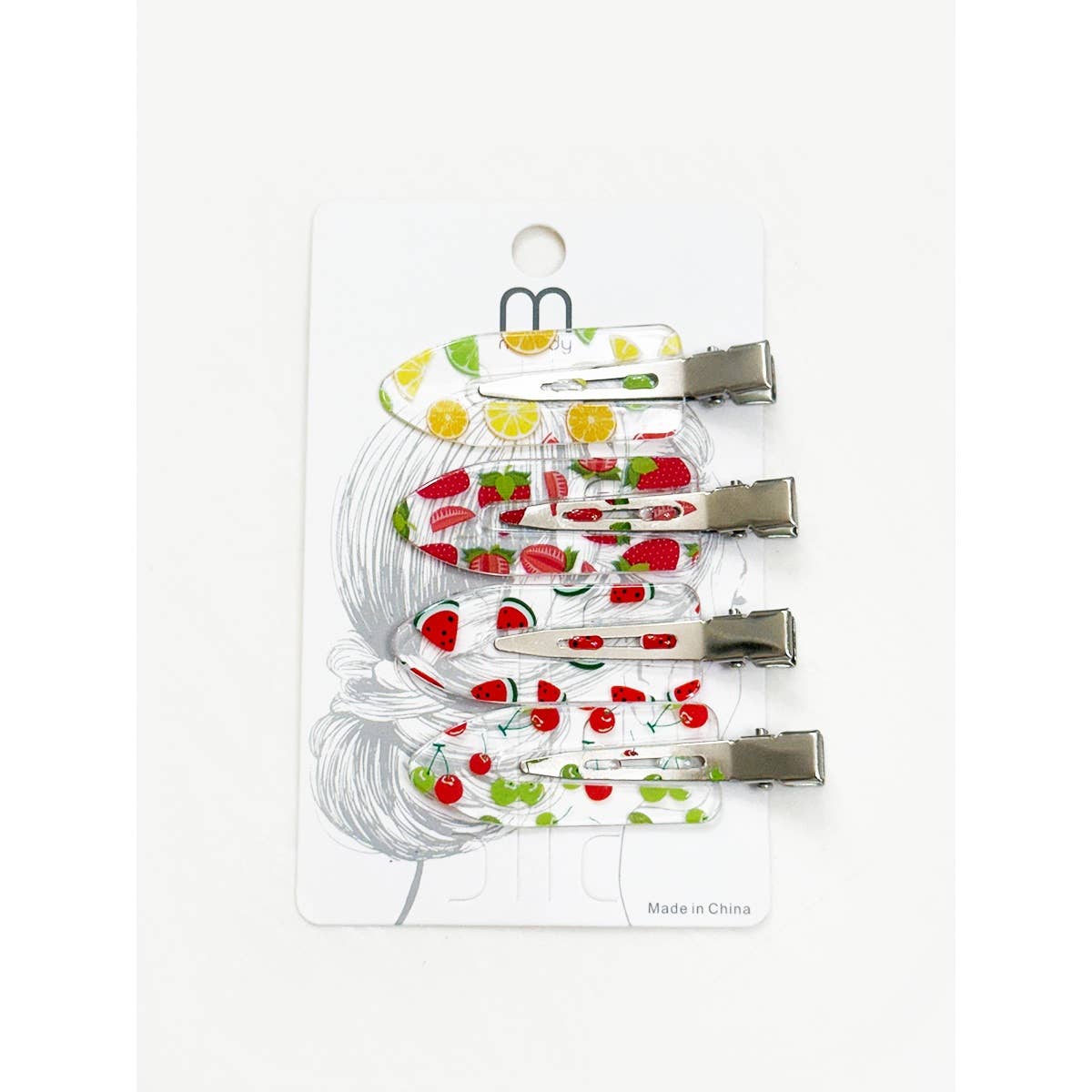 Fruit Print Styling Duck Bill Clips