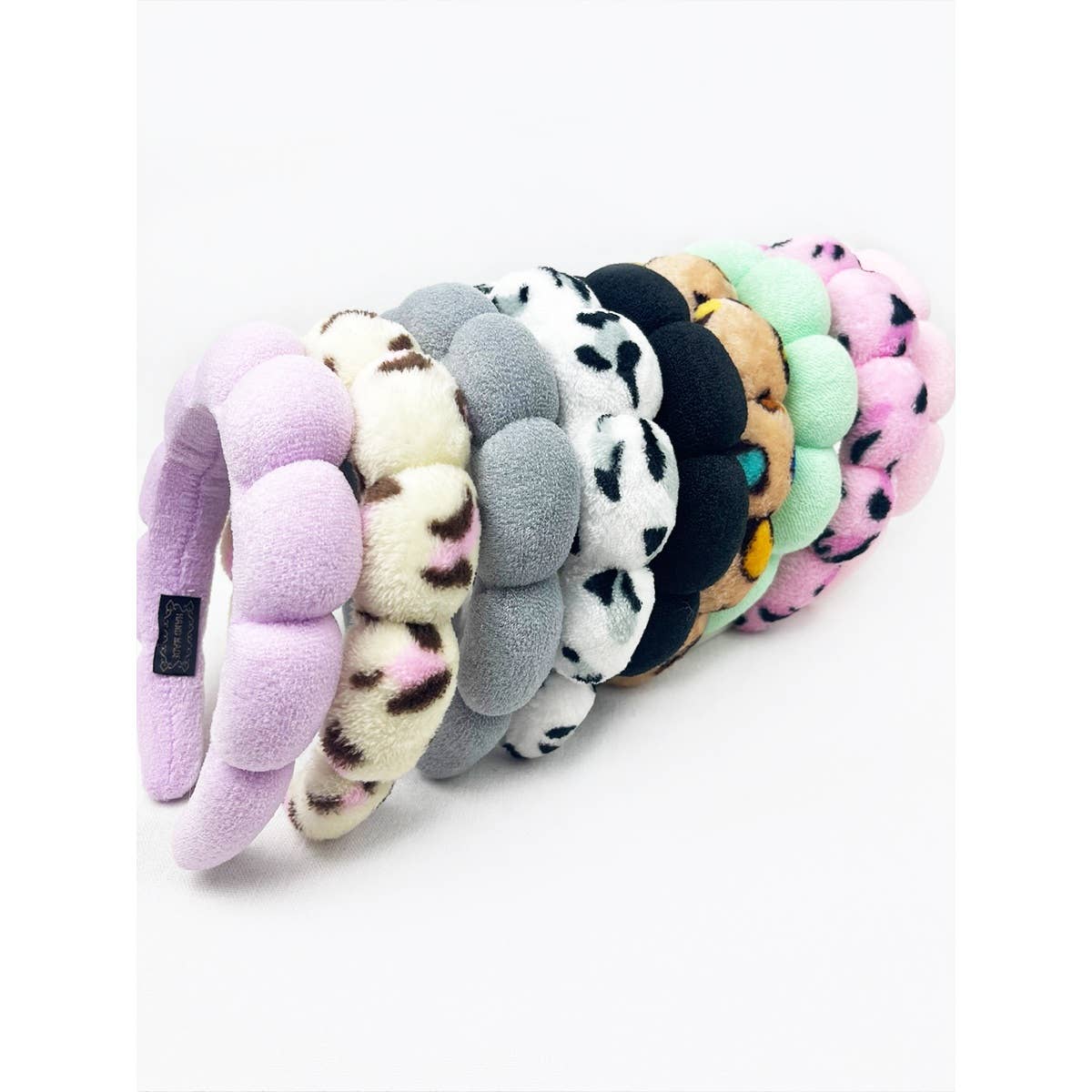 Leopard and Solid Mix Spa Headband
