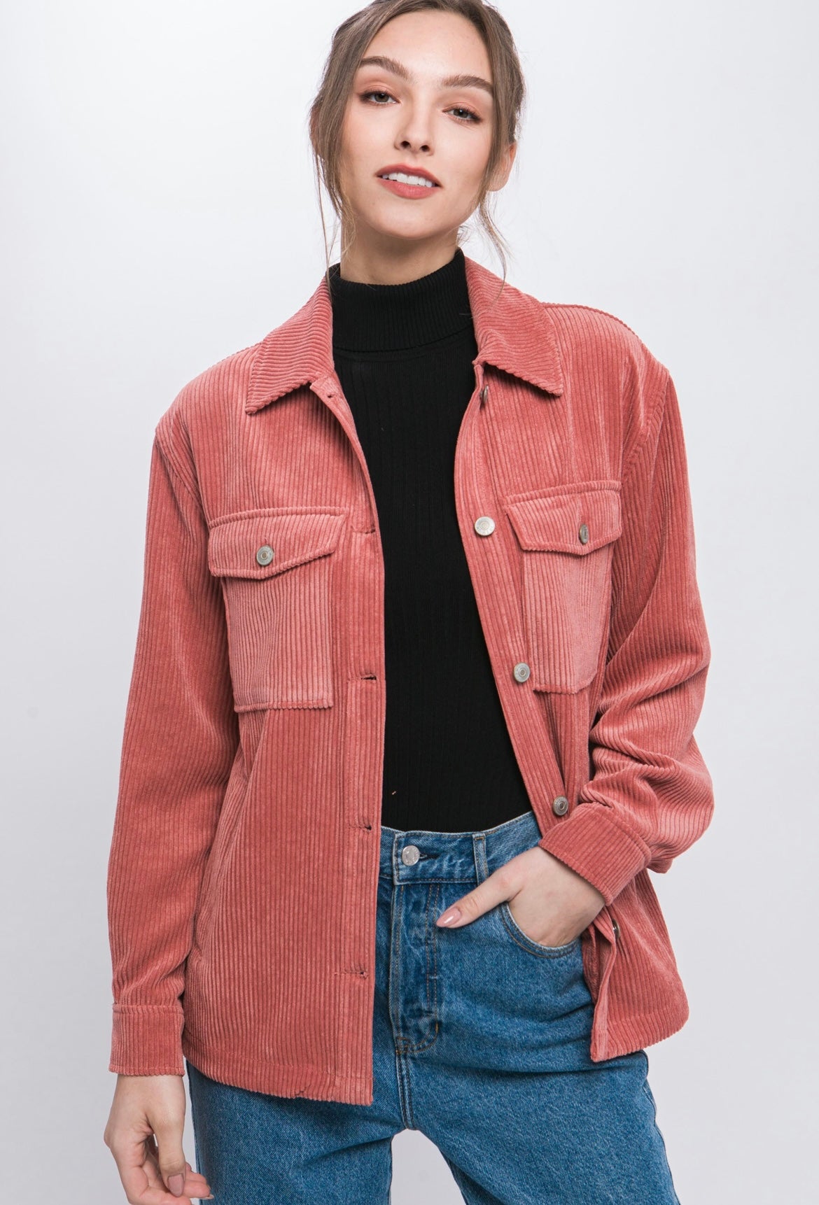 Clay Corduroy Shacket