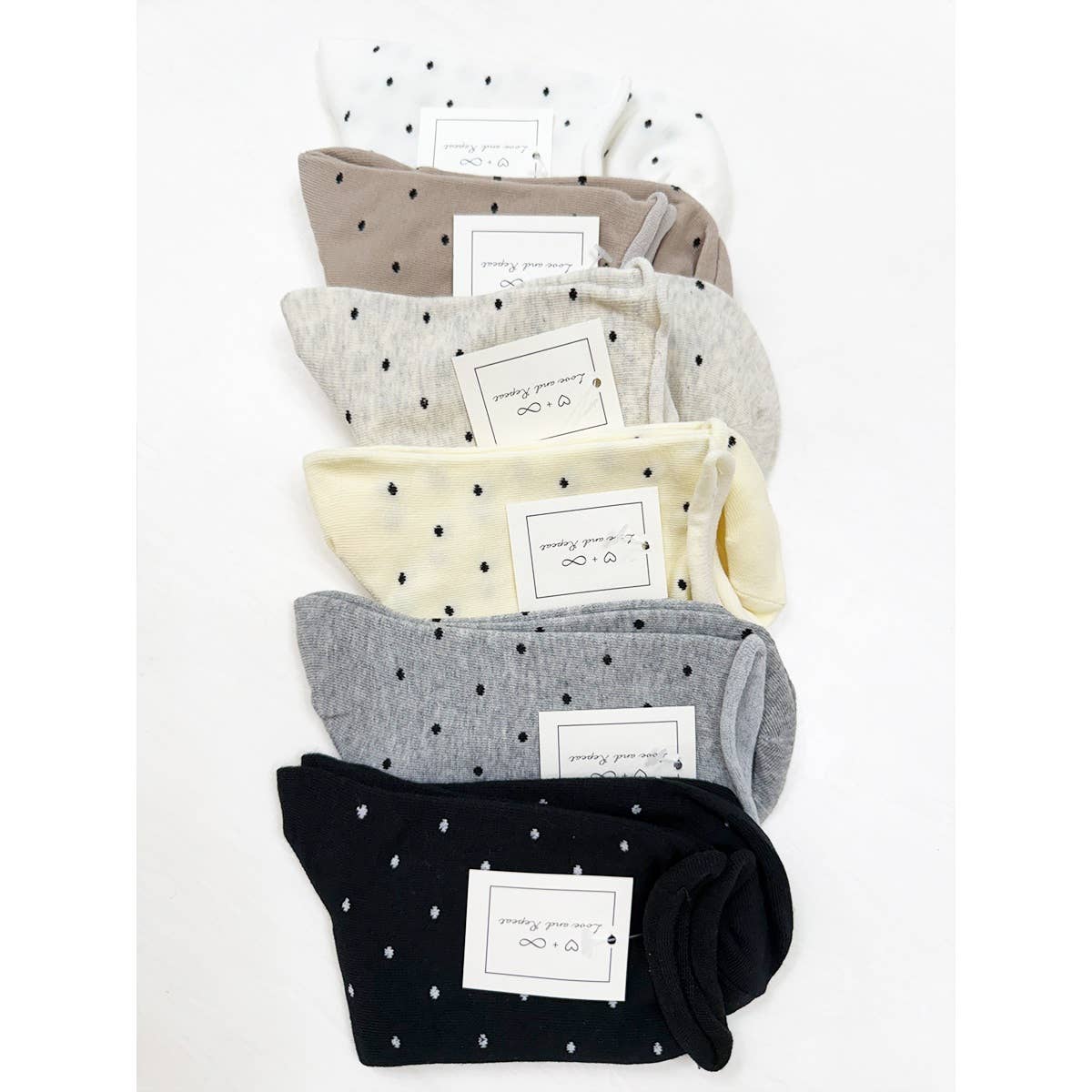 Roll Up Casual Polkadot Socks