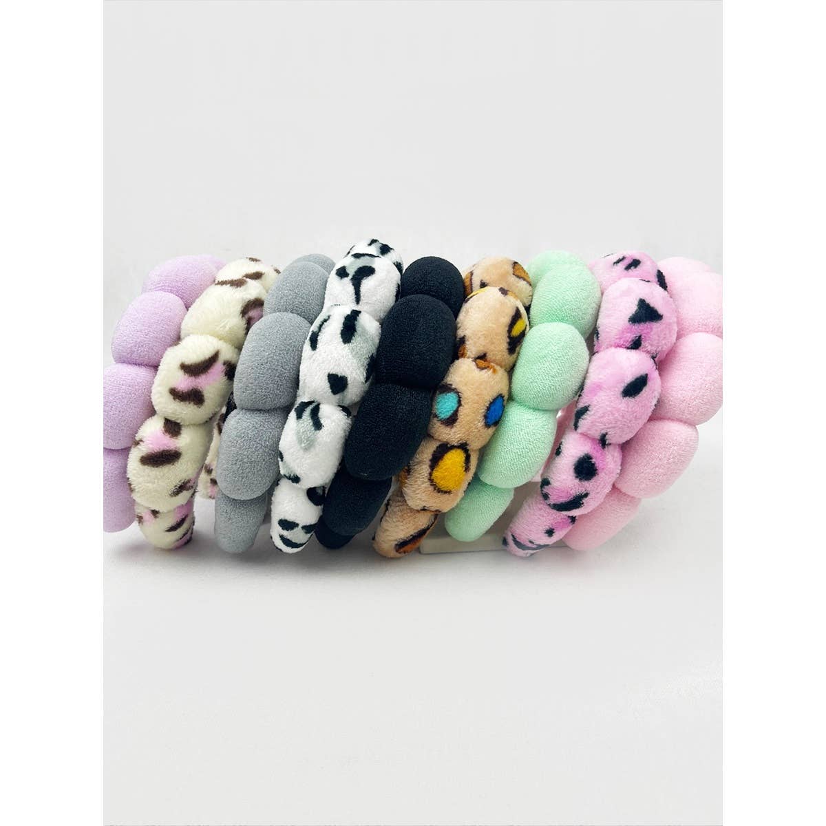 Leopard and Solid Mix Spa Headband