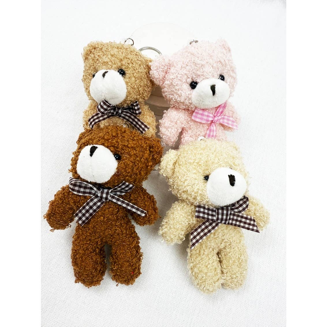 Plush Bear Charm Keychain