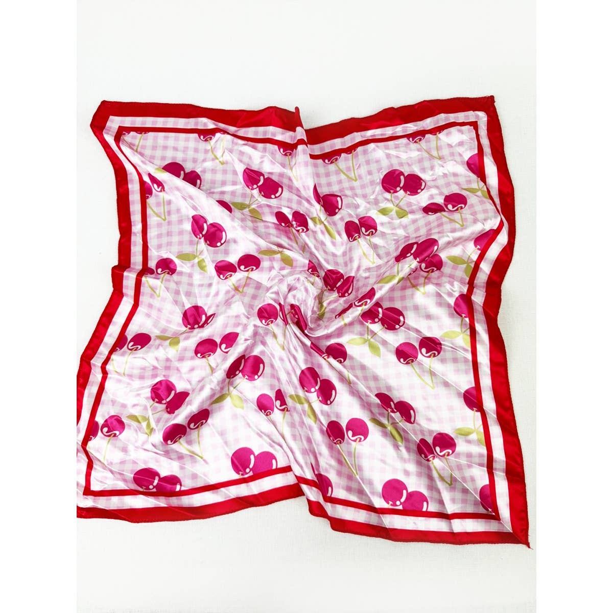 Fruit Print Satin Scarf