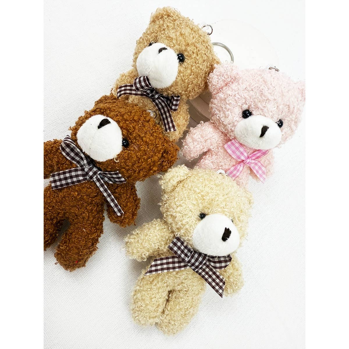 Plush Bear Charm Keychain