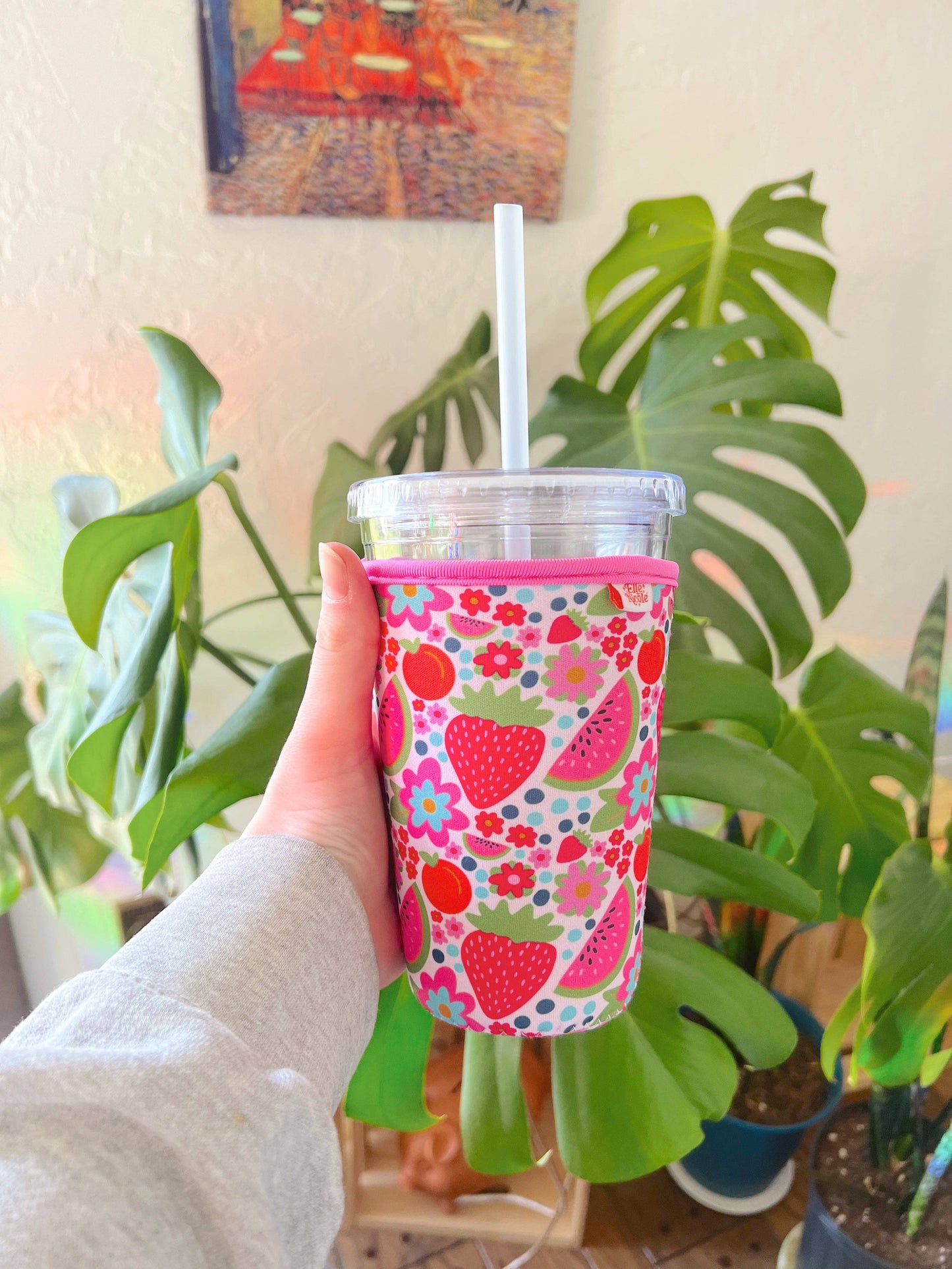 Coffee Cup Cover -  Farmers Market - Iced Drink Sleeve