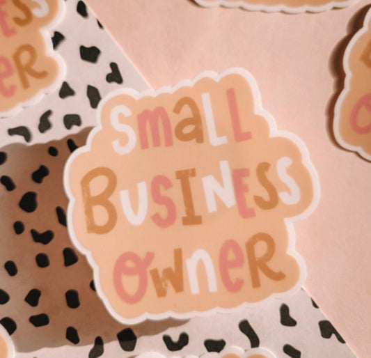 Clear Small Business Owner Sticker