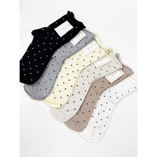 Roll Up Casual Polkadot Socks