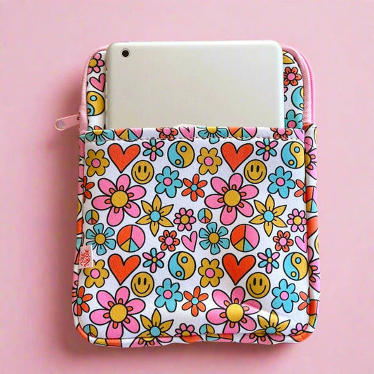 E-reader / Tablet Sleeve / Case / Book Sleeve - Funky Floral