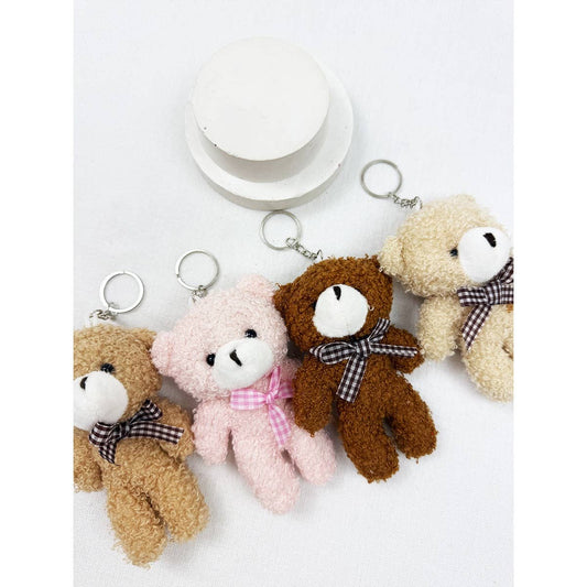Plush Bear Charm Keychain