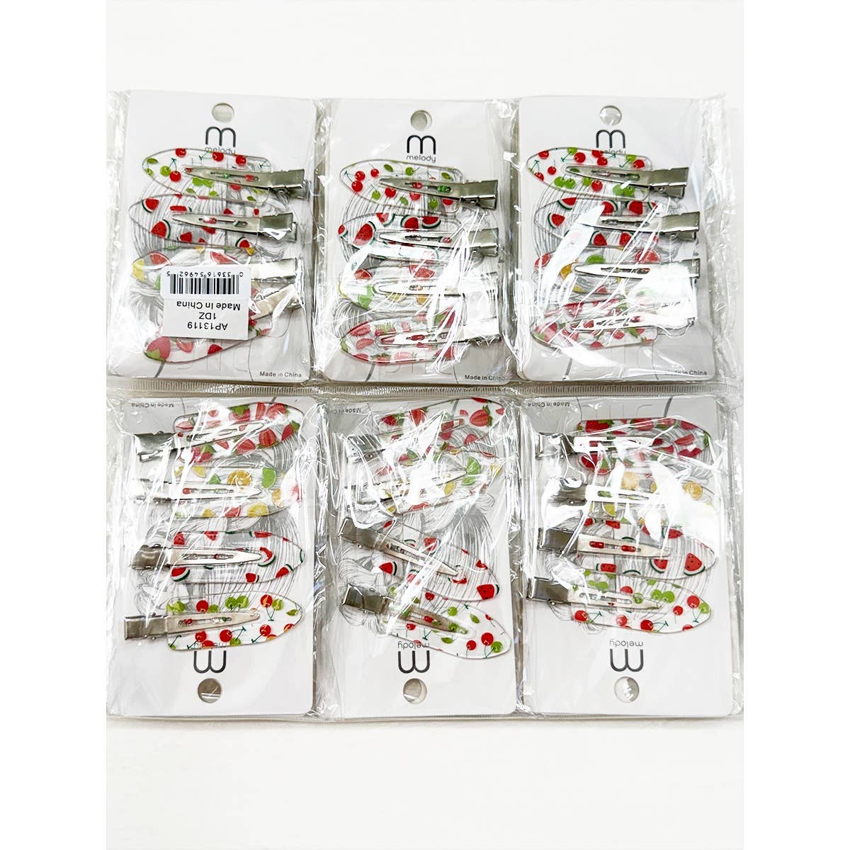 Fruit Print Styling Duck Bill Clips