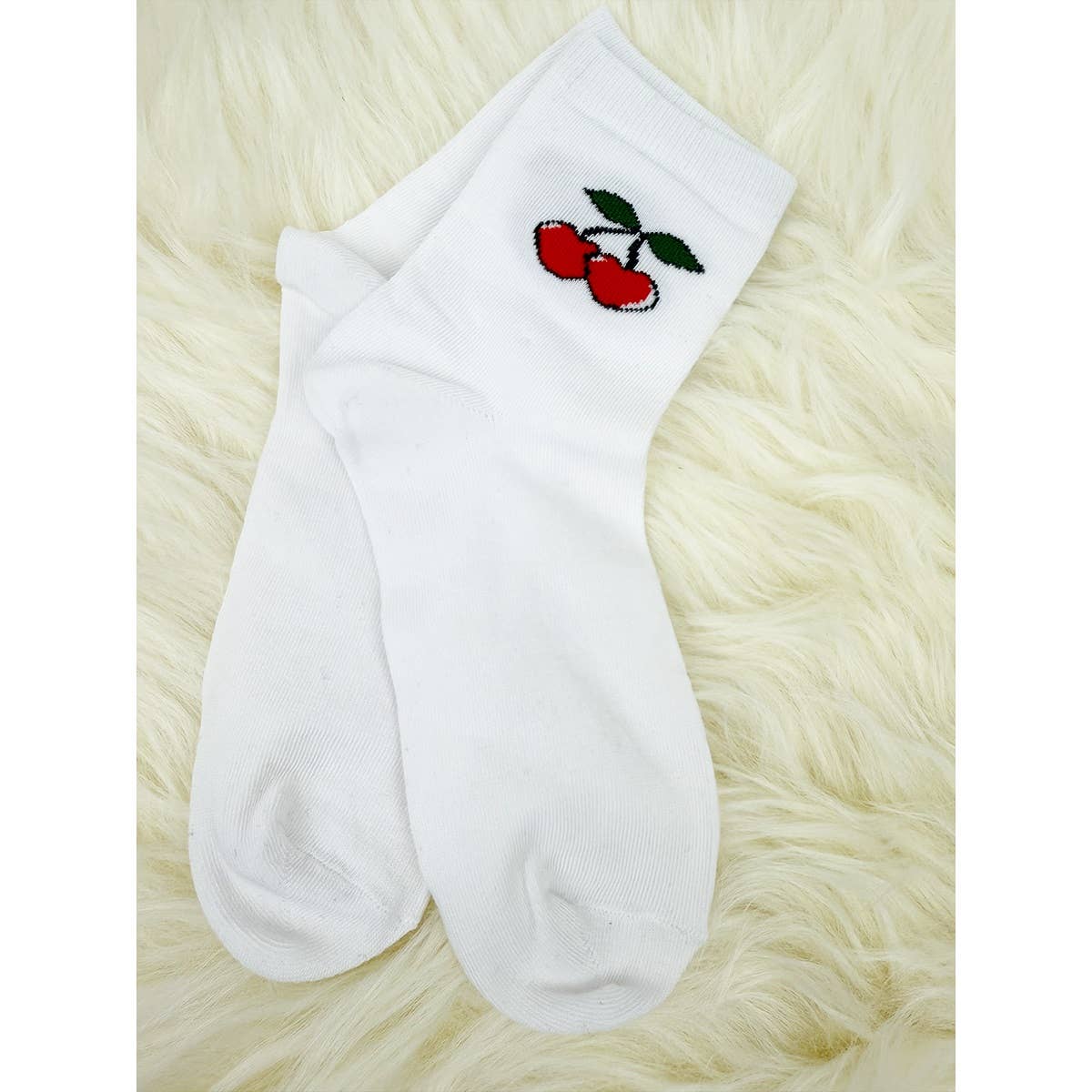 Cherry Basic Black and White Socks