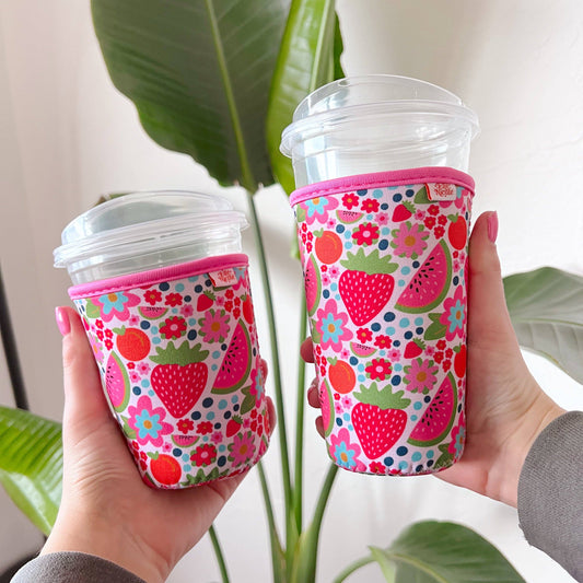 Coffee Cup Cover -  Farmers Market - Iced Drink Sleeve