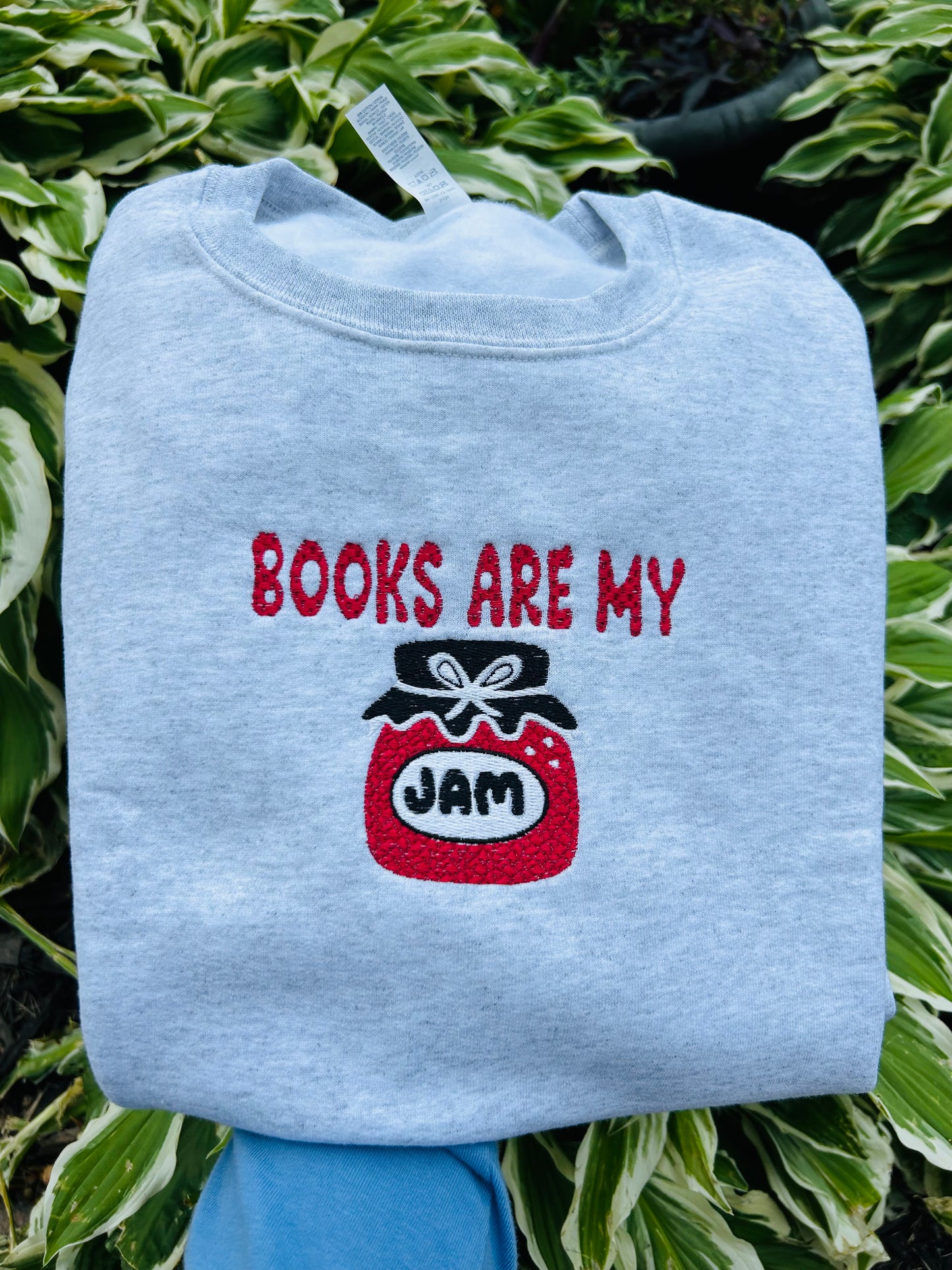 Books Are My Jam Embroidered Crewneck