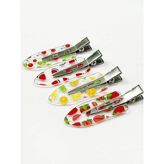 Fruit Print Styling Duck Bill Clips