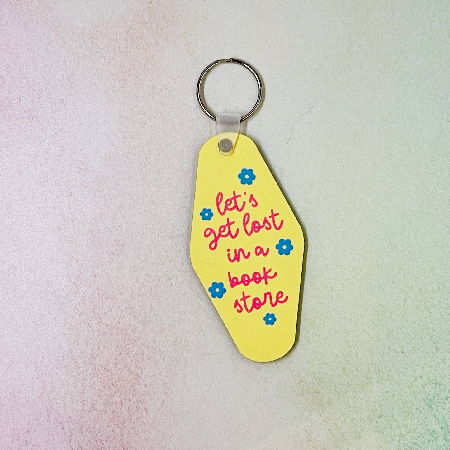 Motel Style Keychain, Let's Get Lost In a Book Store