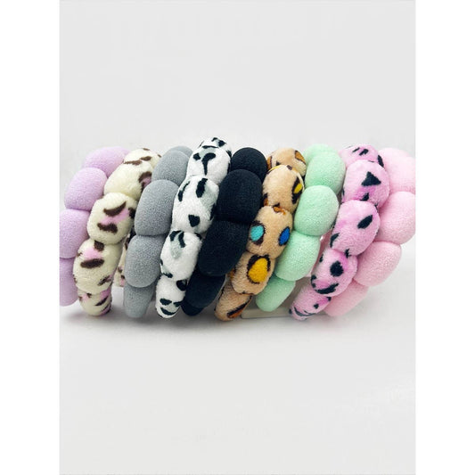 Leopard and Solid Mix Spa Headband