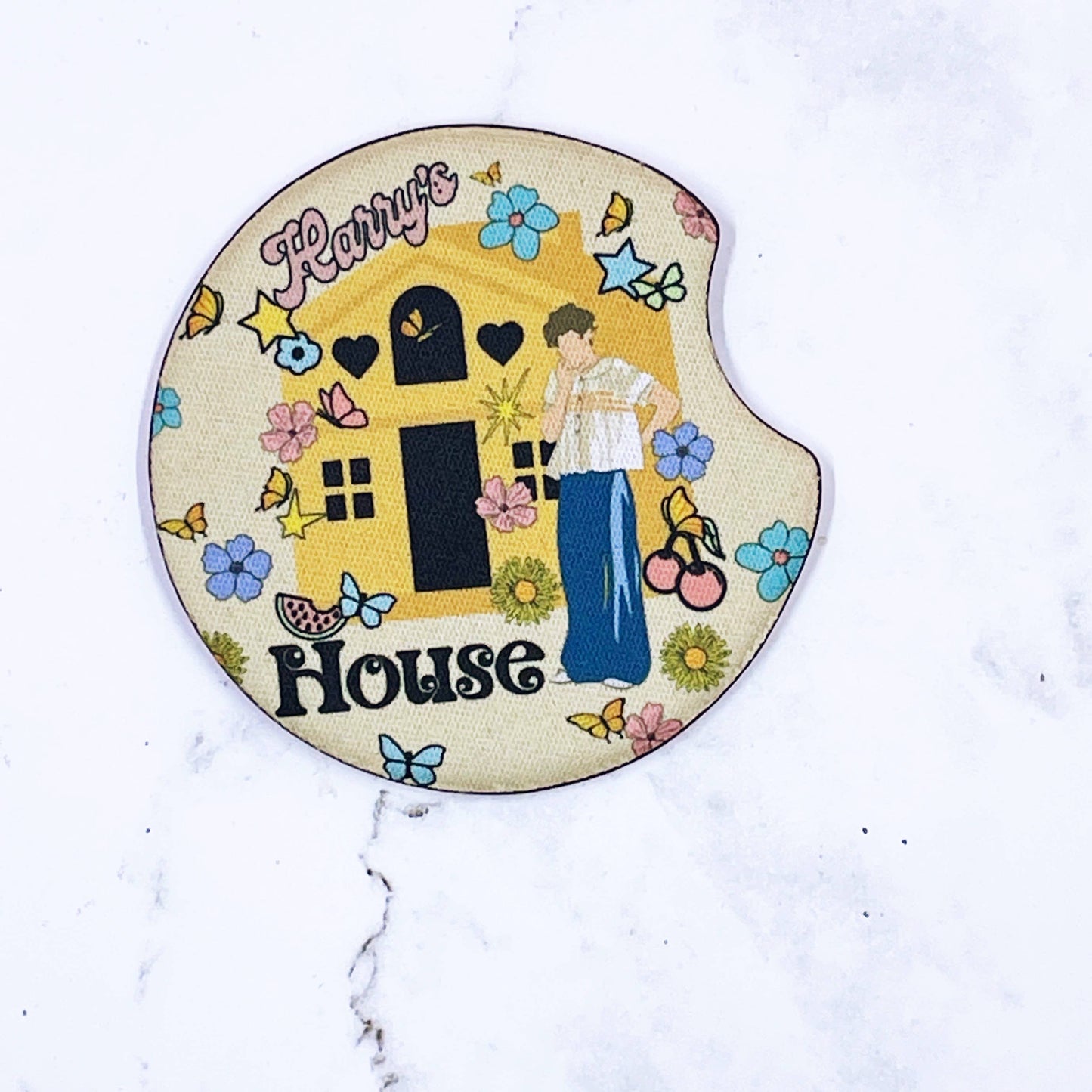 2 Car Coasters, Harry Styles 2022 Harry's House Inspired
