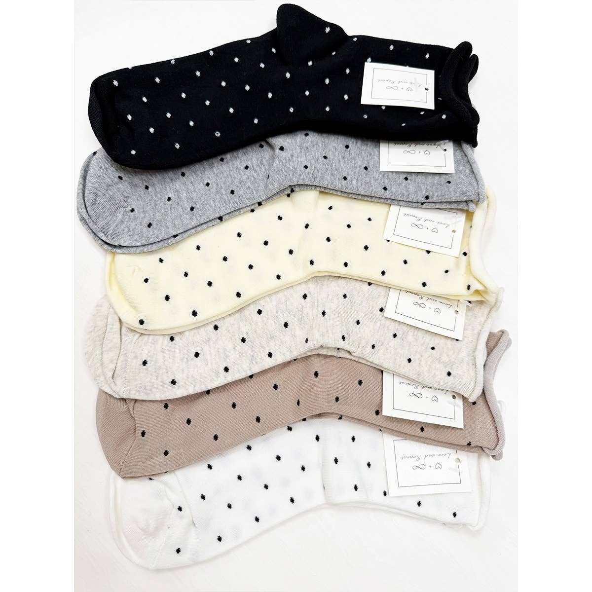 Roll Up Casual Polkadot Socks