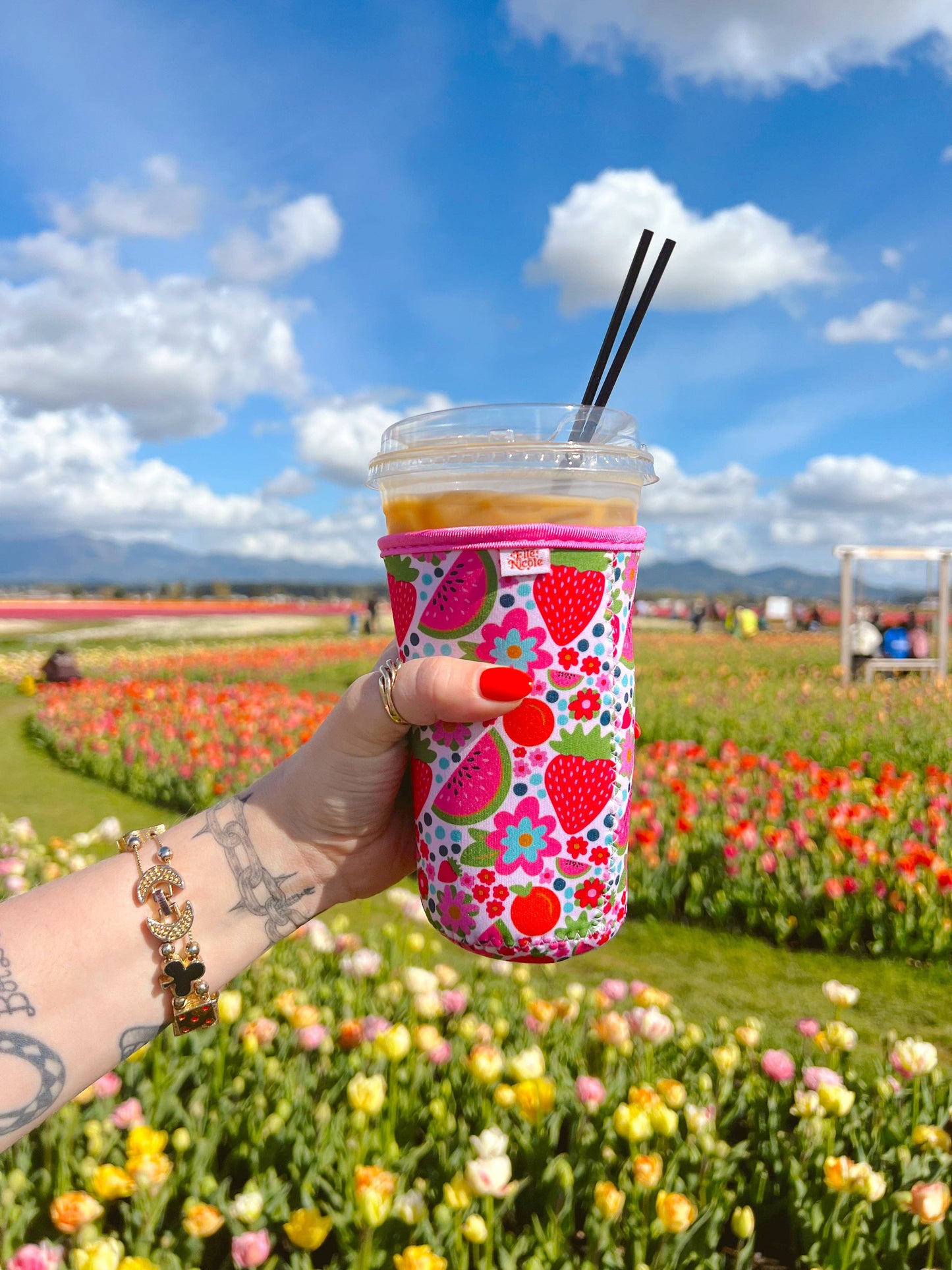Coffee Cup Cover -  Farmers Market - Iced Drink Sleeve
