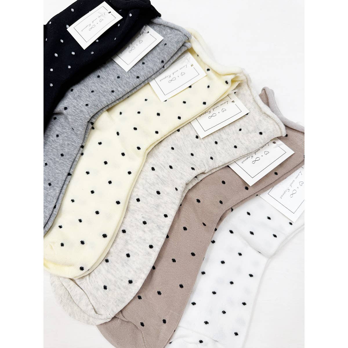 Roll Up Casual Polkadot Socks