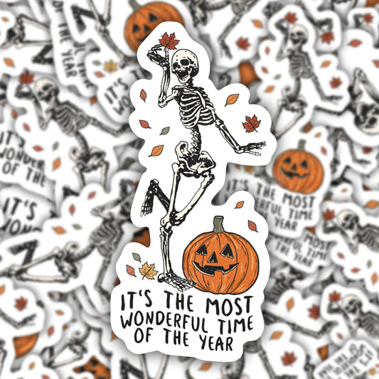 Most Wonderful Time of the Year Fall Halloween Vinyl Sticker