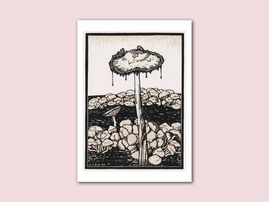 Mushrooms Julie de Graag Vintage Print