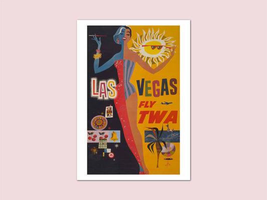 Las Vegas TWA Vintage Travel Print